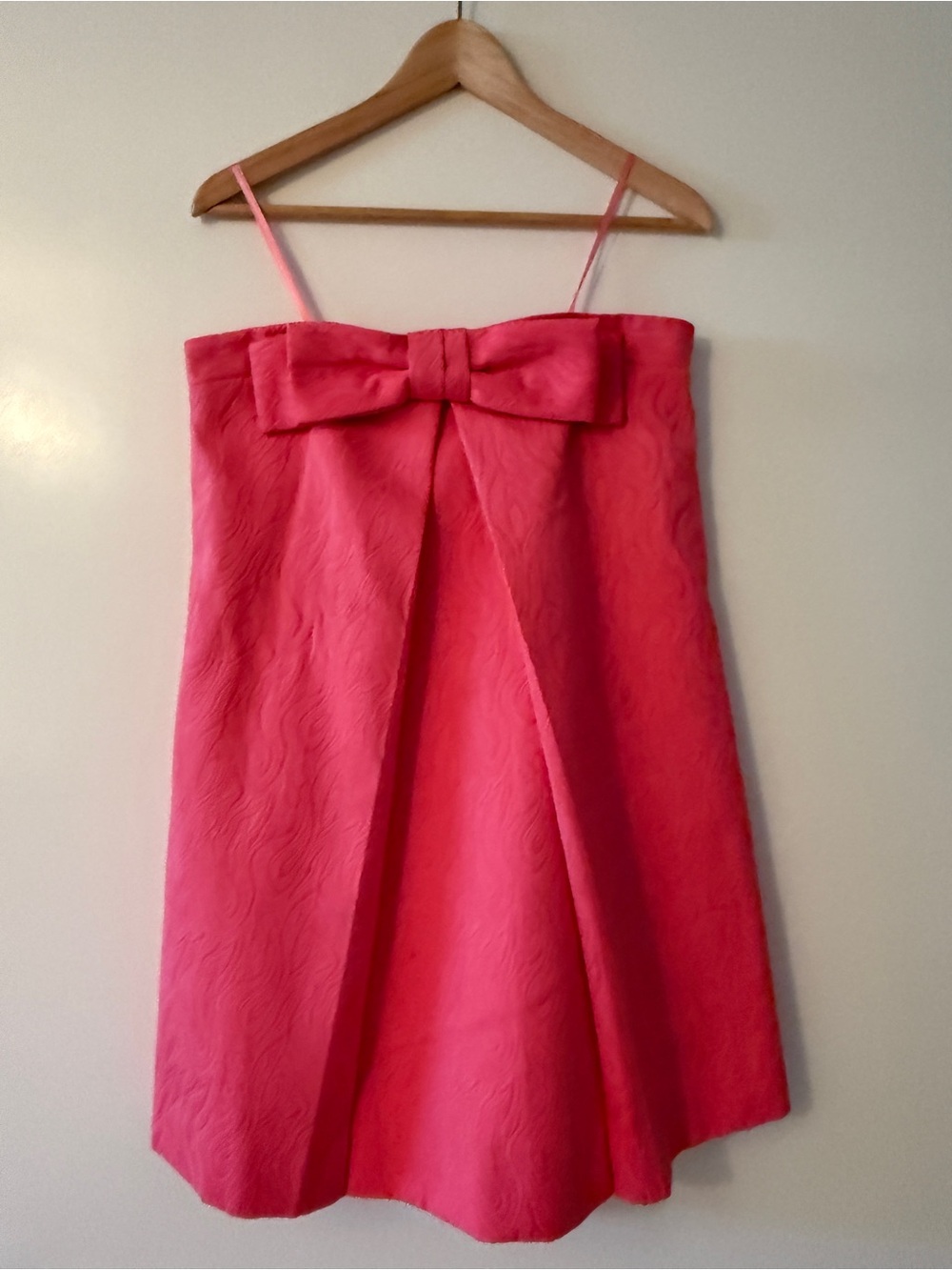 Milly Hot Pink Strapless Mini Dress with Bow